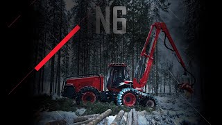 Nisula N6  New thinning harvester with Nisula 555H harvester head [upl. by Ilocin]