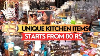 Cheapest Kitchen Items Market In Mumbai  Crawford Market  Crockery items At Wholesale Price [upl. by Naujat]