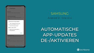 Automatische AppUpdates deaktivieren  Samsung Android 12  One UI 4 [upl. by Leor]