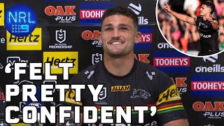 Nathan Cleary on his GAME WINNING field goal NRL Presser  NRL on Nine [upl. by Janelle]