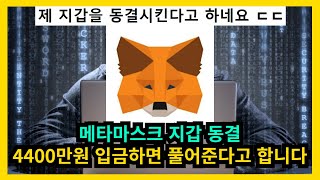 메타마스크 지갑 동결 4400만원 입금하면 풀어준다 [upl. by Jahdal]