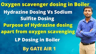 Hydrazine Dosing in Boiler  Oxygen Scavenger in Boiler LP dosing in boiler sodium sulphite dosing [upl. by Monda]