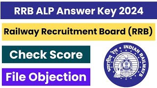 RRB ALP Answer keys OUT  Check Marks [upl. by Esoj]