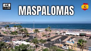 Stunning Maspalomas Beach Promenade Walk  4K Scenic Tour [upl. by Mallon]