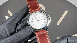 quotAlden Burgundyquot Panerai Strap for 44mm Cases semigloss finish with sewn buckle on PAM00775 4K [upl. by Jaffe]