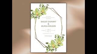 Greenery Wedding Invitation [upl. by Jeno]