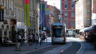 Trams in Graz Austria [upl. by Tnomyar]