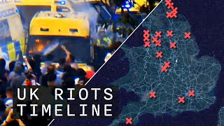 Two weeks of chaos  UK riots mapped [upl. by Delia147]