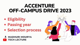 Accenture OffCampus Drive 2023  Role Packaged App Development Associate techlecture [upl. by Eolc]