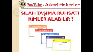 Silah Taşıma Ruhsatı Kimler Alabilir [upl. by Partan710]