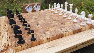 Spalted Wood Chess Board [upl. by Raffaj309]