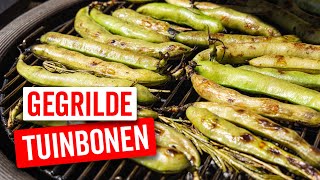 Gegrilde tuinbonen in de dop een heerlijk voorgerecht van de BBQ [upl. by Ainat]