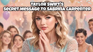 Taylor Swifts Secret Message to Sabrina Carpenter [upl. by Rehpotsihrc]