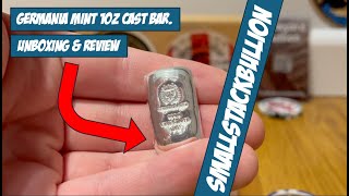 Unboxing amp Review  1oz Germania Mint Cast Bar [upl. by Valene117]