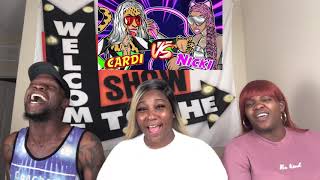 Who GOT BEST VERSE 🤔👀👑  NICKI MINAJ  BARBIANA VS CARDI B THOTIANA REMIX  REACTMAS DAY 1 [upl. by Layor]