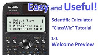 ClassWiz Calculator Tutorial  Introduction 11 Welcome Preview [upl. by Jarrid494]