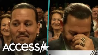 Johnny Depp TEARS UP Over 7Minute Standing Ovation At 2023 Cannes Film Festival [upl. by Sivartal764]