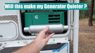 Quieting my Onan QG2500i Inverter generator with the 01552449 Resonator [upl. by Snodgrass]