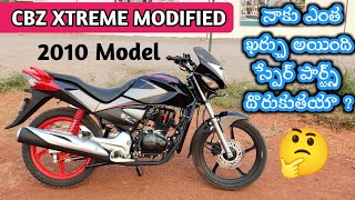 Hero Honda CBZ Xtreme Full Modified  Repainting Restoration Total cost [upl. by Ardnu]