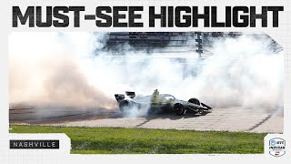 Colton Herta outduels Pato OWard in dramatic finish at Nashville  INDYCAR [upl. by Ylecic704]