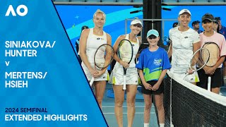 HunterSiniakova v HsiehMertens Extended Highlights  Australian Open 2024 Semifinal [upl. by Eillac]