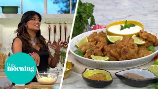 Nisha Katonas Deliciously Simple Onion Bhajis  This Morning [upl. by Ardried]