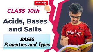 Acids Bases and SaltsClass 10th Chapter 2Bases Properties and Types 🔥🔥 [upl. by Michel]