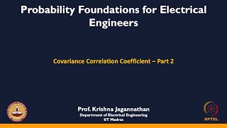 mod09lec70  Covariance Correlation Coefficient  2 [upl. by Ogg]