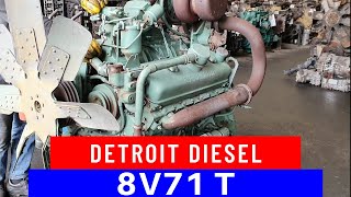 DETROIT DIESEL 8V71T START Detroitdiesel [upl. by Nnylkoorb]