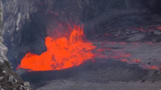 4272015 lava lake in Halemaumau crater Kilauea Volcano [upl. by Mij]