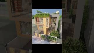 30X40 Feet  Stepped House with semi Basement Parking amp Central Courtyard shorts [upl. by Valtin]