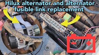 Toyota Hilux Alternator and 100A fusible link replacement  Bad fusible link symptoms [upl. by Olotrab]