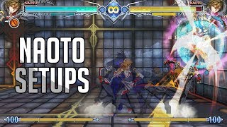 Blazblue CF 2  Naoto Setups [upl. by Yruama807]