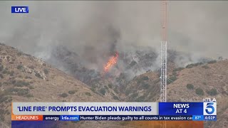 Line Fire grows to 1180 acres in San Bernardino County [upl. by Ordnasil724]