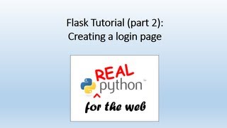 Flask Tutorial part 2  creating a login page [upl. by Airemat961]