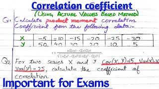 Correlation coefficient Karl Pearsons correlation coefficient Product Moment Method [upl. by Latonia]