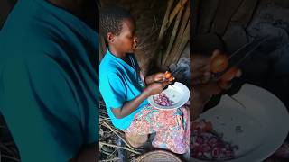 African village life cooking food for lunch shortfeed  Africa [upl. by Emory]