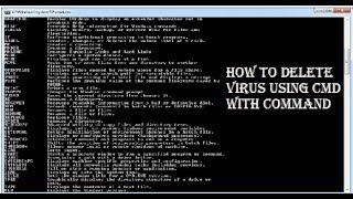 How To Remove Virus using quotcmdquot 2018 with command [upl. by Tierell]