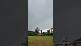 Sahyadri college Mangaluru 💗  college nature naturephotography rainbow cloudysky rain [upl. by Zenda]