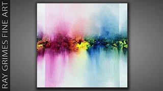 Simple Blending Techniques for Abstract Painting  Step by Step Acrylics  Abstract Painting 458 [upl. by Heise103]