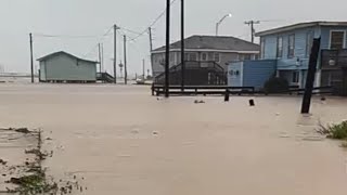 Storm in Texas Sargent  Matagorda  Tropical Storm Alberto heavy flooding [upl. by Sudbury]