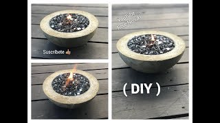 DIY COMO HACER UNA MINI FOGATA PARA DECORAR TU JARDIN  CONCRETE FIRE BOWL [upl. by Jos443]