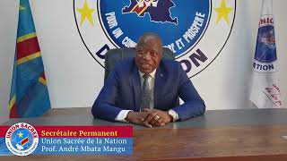 Annonce Prof André Mbata annonce le discours du Président Félix Antoine Tshisekedi à lONU [upl. by Edmanda398]