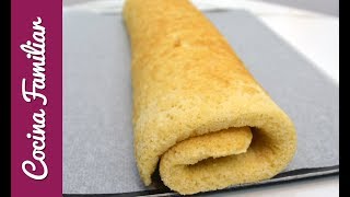 Receta de bizcocho para brazo de gitano quotPiononoquot  Recetas caseras de Javier Romero paso a paso [upl. by Liuqnoj]