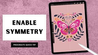 How To Turn on Symmetry in Procreate  Procreate Quick Tips for Beginners [upl. by Atteuqcaj]