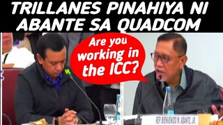 CONG ABANTE NANGGIGIL SA GALIT KAY TRILLANES SA QUADCOM [upl. by Lehcer436]