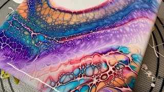 134 Combining US amp Aussie Floetrols For Cell Activator  Acrylic Pour Painting  Fluid Art Abstract [upl. by Abisia]