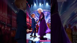 Grandmother and grandson on stage on Americas Got Talent [upl. by Sibylla]