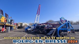 Le montage de la fête foraine de BourgenBresse 2024 [upl. by Strong]