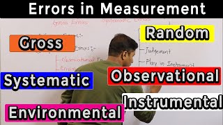 Lecture 04 Errors in Measurements I Types of Errors I Gross Systematic and Random Errors [upl. by Llerrod257]